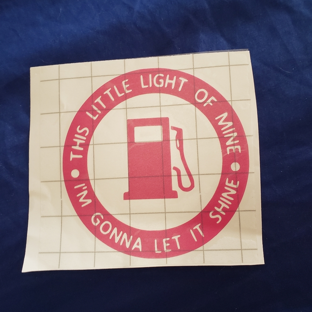 Car decal. This little light of mine